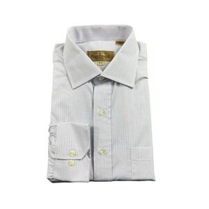 Paul Stuart Mens 16-33 Dress Shirt White Blue Purple Check Cotton L/S NWT